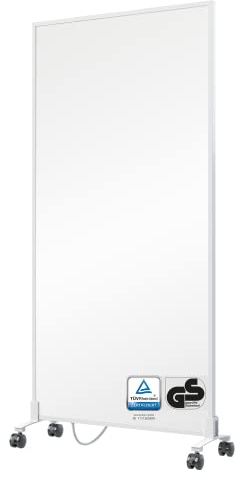 BR Bringer Infrarotheizung Standgerät - 1000 Watt - Energiesparend - Mobile Elektroheizung mit Standfüßen auf Rollen - TÜV & GS - Deutsche Qualitätsmarke (weiß)