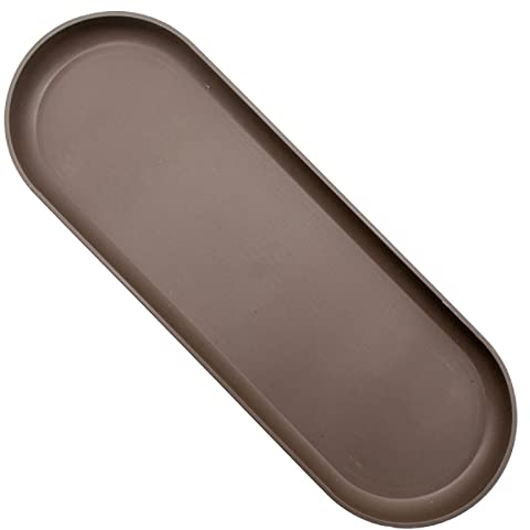 The HC Companies 38,1 cm ovaler Sprite Pflanzen-Untersetzer – Indoor Outdoor Kunststoff Pflanzschalen für Töpfe – 38,1 x 13,2 x 24,4 cm, Artisan Taupe