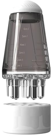 Xasbseulk Applicatore Per Olio Per Cuoio Capelluto, Pettine Fluido Per Bottiglia In ABS, Pettine Per Massaggio Con SFFERA Rullo, Massaggiatore Per Testa Per Massaggio Del Cuoio Capelluto, Spazzola