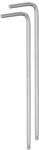 sourcing map 2pcs Ball End Hex Key Wrench 2.5mm L-Shape Long Arm Hexagon Metric Wrenches Chrome Vanadium Steel Repairing Tool for Home Repair