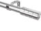 Asta per tende allungabile, lunghezza regolabile, in acciaio inox, per soggiorno, camera da letto, finestra, diametro 25 mm, 60-165 cm (argento)