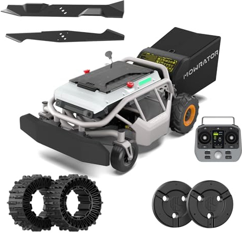 Mowrator S1 2WD 18Ah Funk-Rasenmäher 53 cm, 24° (45%), 3 Jahreszeiten | Ideal für die tägliche Rasenpflege, feines Laubmulchen, inkl. Laubmulchmesser, Schnitthöhe 4,5–11,6 cm, bis 4.500 m²