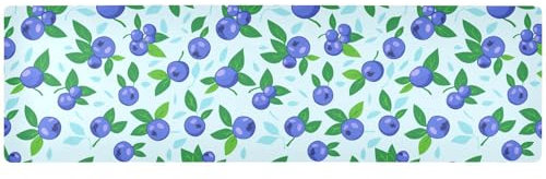 Blueberry Dessous de plat pliable pour plats chauds, dessous de verre résistant à la chaleur et imperméable pour la maison 100 x 30 cm, lavable à la main