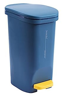 NHJSDLLMNZ Contenedores de Basura Cubo de Basura de Cocina, Cubo de Basura de 10 l con Pedal, Cubo de Basura Grande for el hogar, Cocina, Sala de Estar, Herramientas de Limpieza, Rojo, S(Blue)