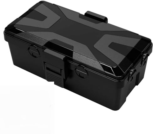 HKQBXO Kabelbox Schwarz Outdoor Wasserdicht, Elektrobox Aussen für Garten, Wetterfeste Steckdosen-Box zum Schutz von Verlängerungskabeln