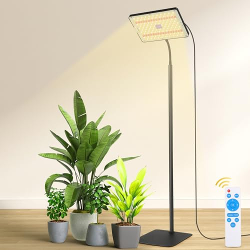 286 LEDs Pflanzenlampe LED Vollspektrum,26W Pflanzenlampe mit Timer 4/8/12H | 10 Dimmbare Stufen,Höhenverstellbar 50cm~125cm,Pflanzenlicht für zimmerpflanzen und große Pflanzen