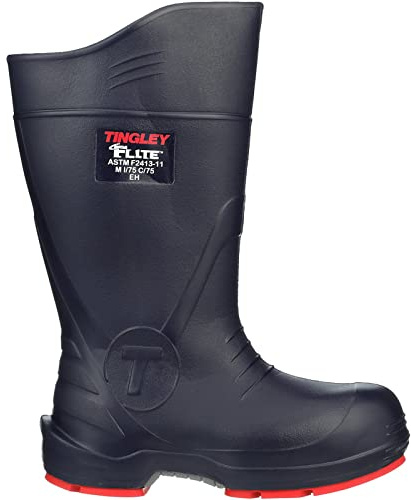 Tingley Flite 26256 Composite Safety Toe Knee Boot With Chevron-Plus Outsole, Mens 13, Blue/Red