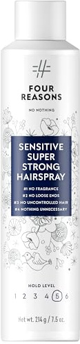 No nothing Sensitive Super Strong Hairspray for Women, Unscented & Hypoallergenic Finishing Spray for Sensitive Scalp, Extra Strong Hold Hair Spray Women, Humidity & UV Protection, 7.5 oz