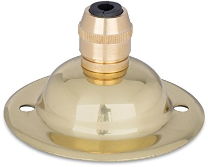 Abdeckplatte für Lampe, Deckenplatte aus Messing inkl. Zugentlastung aus Messing
