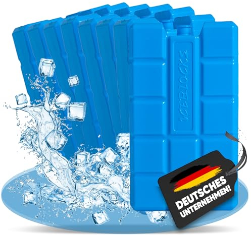 NEMT 8 Stück 400 ml Kühlakkus Kühlelemente für Kühltasche oder Kühlbox bis 20 h Kühlpack Kühlakku