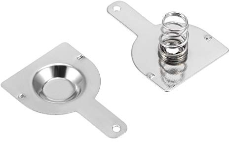 sourcing map 50Paires 18650 Batterie Negatif à Positif 18.5mmx16mm | Conversion Ressort Contact Plaque Nickelage