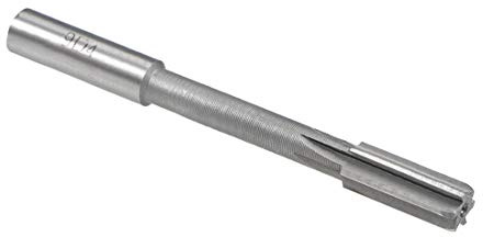 sourcing map Chucking Reamer 9mm, H8 HSS Lathe Machine Reamer 6 Straight Flutes, Round Shank Milling Cutting Tool, Metric Reaming Drill Bit for Stainless Steel Metal Hole