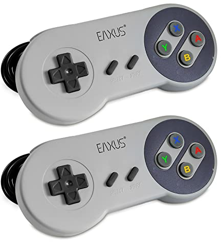Eaxus® 2x USB Controller für Raspberry Pi/RetroPi PC und Android. Retro Gamepad/Joystick mit 1,4 Meter Kabel.
