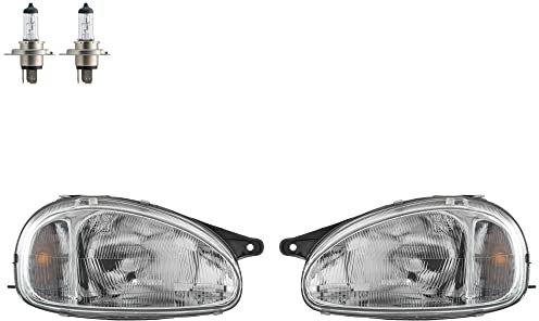 Scheinwerfer Set Corsa B Bj. 09/93-11/00 glasklar H4 inkl. Lampen