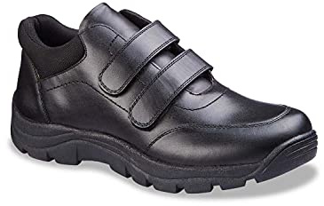 Pegasus Men's Wide G Fit Water Resistant Leather Hiking Shoes | Water-Resistant Leather, Wider Fitting Comfort, Touch Fasten Straps, Padded Collar & Grip Sole Low Walking Boot
