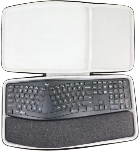 co2CREA Hard Custodia Borse Viaggio per Logitech Ergo K860 Tastiera RF Wireless (travel case)(solo scatola,Case Only)