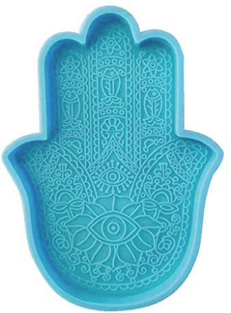 MYhose Form Khamsah Hamsa Hand Untersetzer Epoxidharz Silikonform Fatima Handablage Harz Form 4#