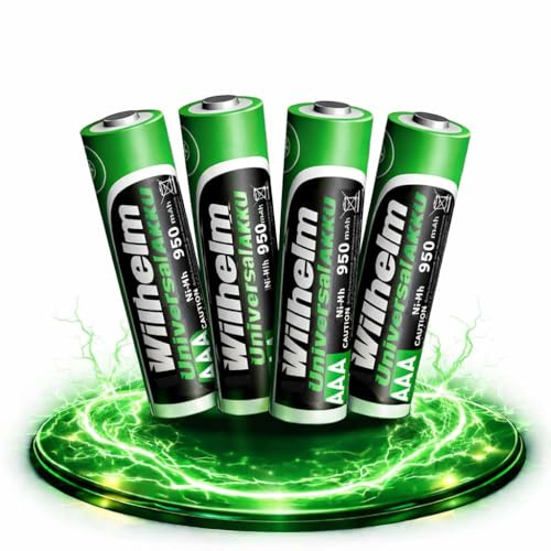 Wilhelm AAA Akku Mikro Universal NiMH 1,2 V HR03 wiederaufladbar – Stück