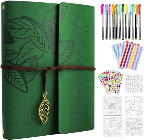 ZEEYUAN Fotoalbum Selbstgestalten Schwarze 60 Seiten DIY Leder Fotobuch Set Ideal als Reisealbum Hochzeitsalbum Familienalbum Sammelalbum Stammbuch