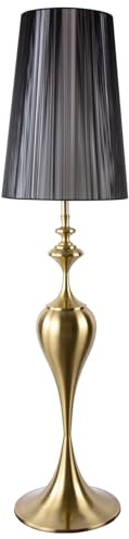 riess-ambiente.de Edle Design Stehlampe LUCIE 160cm schwarz gold gebürstet Barock Stil Stehleuchte Wohnzimmerleuchte