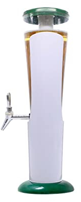 RONGJJ Torre De Cerveza con Grifo, 3 LTR Dispensador De Cerveza De Casa Dispensador De Cerveza, Jirafa Torre De La Cerveza, Green and White