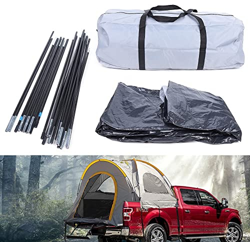 Kaibrite Truck Tent Doppeltes Konto LKW-Zelt wasserdichter Pickup-Zelt mit Lüftungsfenster Vehicle Tents für Feldcamping Angelzelt, Autozelt im Freien