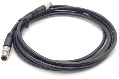 Elecbee M8 4 poliger Leiter Sensorkabel, A Code gerader männlicher auf männlicher Formkabel IP67 Wasserdicht Sensorkabelstecker Industrieller Rundstecker für den Außenbereich 2m AWG24 PVC