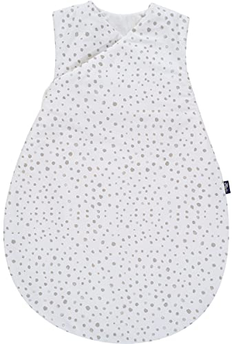 Alvi Wickel-Mäxchen Schlafsack mit Strampelfreiheit, Babyschlafsack, Universal Ganzjahresschlafsack (Aqua Dot, 100)