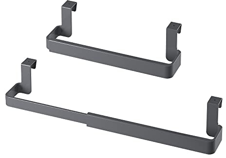 Metaltex Flex-Bar ausziehbarer Handtuchhalter zum Einhängen, Stange 24-40 cm, Grau