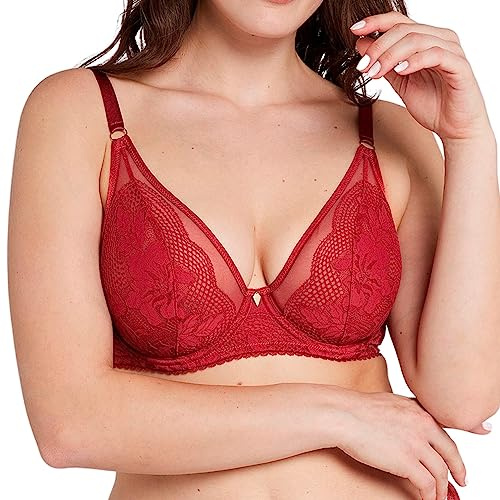 sans Complexe Femme Charmante Soutien-Gorge Corbeille, Rouge Grenat, 105C EU