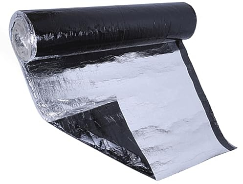 Schuppen Dachpappe Selbstklebend, Gartenhäuser Dachabdichtung Bitumen, Selbstklebende Dachfolie Dachbahn, Dachfolie Aluminium Selbstklebende Folie, für Schuppen, Carports und Mehr (Size : 1x5m)