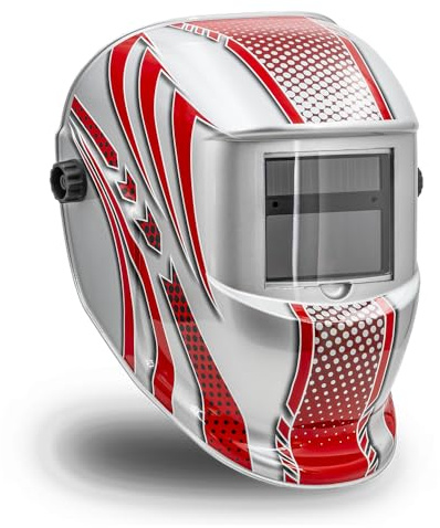 GYS, Masque de Soudage LCD VENUS 3/9-13 G RED True Color, Teinte 3/9>13, Champ de Vision 92x42mm, Assombrissement Auto 0,08ms, Classe Optique 1/1/1/2, pour MMA, TIG, MIG/MAG & Meulage