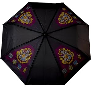 CyP Brands - Ombrello pieghevole Harry Potter per ragazzi e ragazze, colore: nero, prodotto ufficiale, Nero, Klein, Novelty