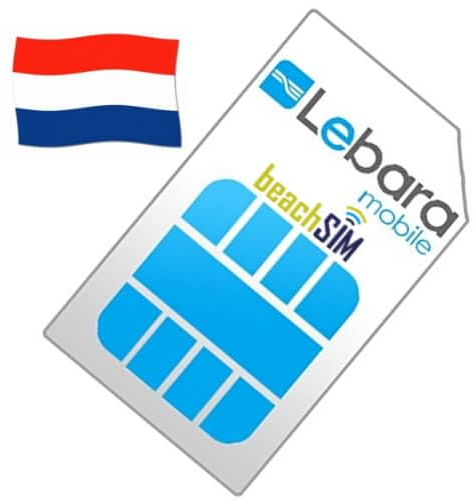 BeachSIM Pays-Bas Carte SIM prépayée Anonyme Hollande Lebara (200MB & 5 EUR)