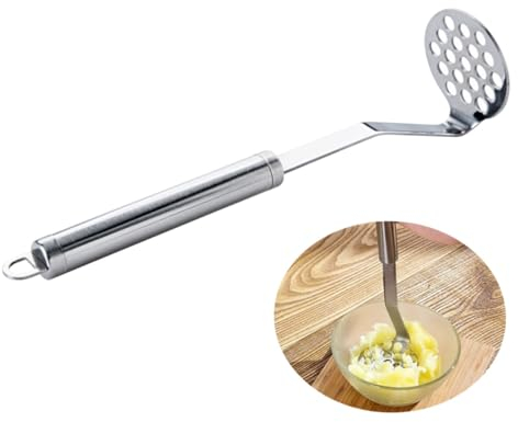 Schiacciapatate, schiacciapatate schiacciapatate in acciaio inox schiacciapatate schiacciapatate schiacciapatate schiacciapatate doppio schiacciapatate forniture da cucina antiaderente (come mostrato)
