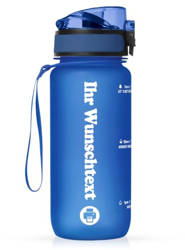 #teamludorf Trinkflasche MiniCAMPOS 3.0 Blau 750ml - personalisierbar | 750ml Tritan-Trinkflasche in Blau: BPA-frei, personalisierbar mit Name. Mit Weithals & Handschlaufe für Schule & Fitness.