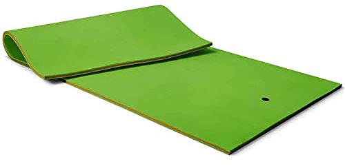 Schwimmmatte, Schwimmende Wassermatte, Schwimmender Matte Aus Reißfestem XPE-Schaumstoff, Wasserliege, Wasserhängematte Für Kinder Und Erwachsene,Grün,2.7mx1.2mx3.3cm