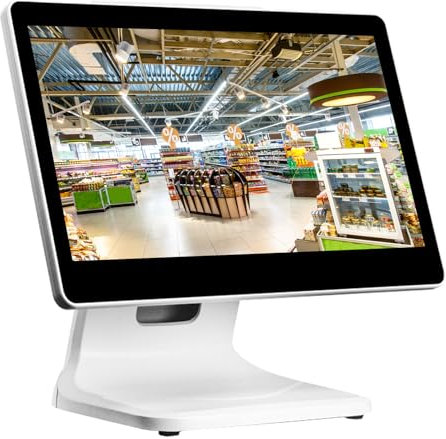 Écran de caisse enregistreuse commerciale 15,6 pouces, écran de caisse enregistreuse POS pour petites entreprises, SSD 64 Go N2930 DDR3 4 Go, pour l'industrie comme magasin de détail