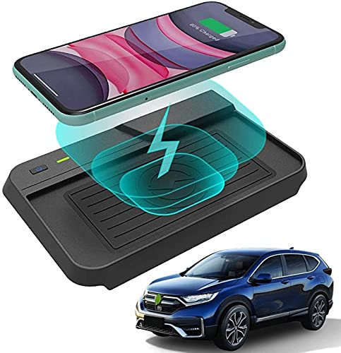 Car Wireless Charger,10W Qi Fast Charging 3 Coils Phone Charger Pad Mat for CR-V 2019 2018 2017 Center Console Accessory Panel Wireless Charging pad