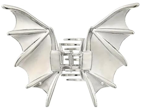 Bat hårklipp | 1 bit metalllås, svart | Läskigt gotiska hårsmycken | Halloween Party Accessory | Cosplay Carnival Clip