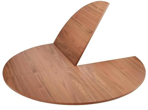 Extensor de Mesa Redondo Plegable de 120 a 240 cm de diámetro. Tablero de Madera Compacto para Comedor y Fiestas. Mesa de Juego Temporal sin Patas (Color Madera, 1,6 m/63 Pulgadas).