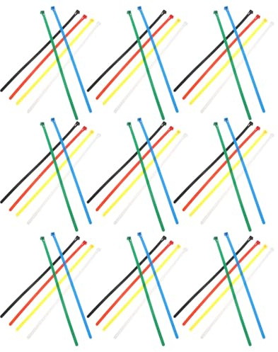FIXOSHEE 100PCS Adjustable Nylon Cable Ties Self-Locking Long Zip Ties with Quick Release for Indoor Outdoor Cord and Power Cable Management Black
