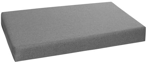 Best Wool Palettenkissen 120 x 80 cm – Sitzkissen für Europaletten, Palettenpolster mit granuliertem Polyurethan-Schaum, gesteppt, bequem, pflegeleicht, für Garten, Terrasse, Balkon, Dunkelgrau