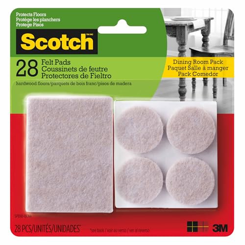 Scotch Felt Pads: Dining Room Pack / 28-pack (Beige)