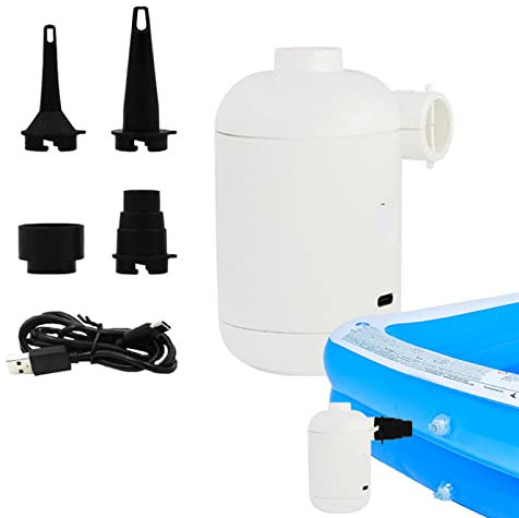 vincente 5 Pcs Petite Pompe à air pour gonflables | Pompe électrique pour Gonflable, Rechargeable par USB | Pompe à air électrique de Charge USB pour flotteurs gonflables de Piscine, Matelas
