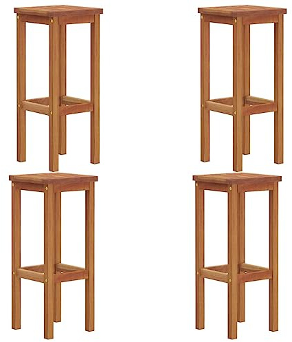 vidaXL Barhocker 4 STK. Massivholz Akazie