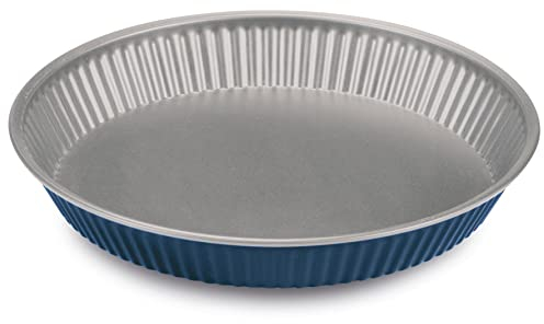 Guardini, Linie Xbake, Tortenbodenform Obstkuchen 28 cm, Stahl mit Antihaftbeschichtung, Umweltfreundlich, Grau/Blau