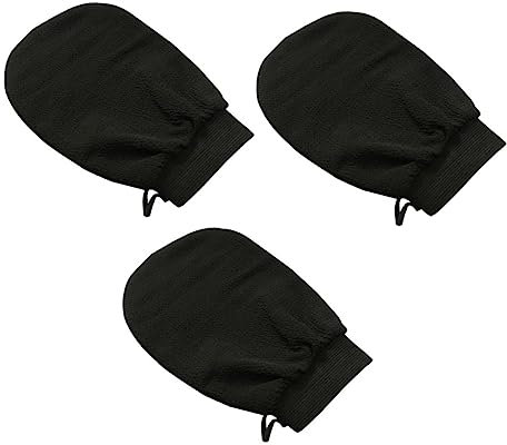 Cabilock Bequeme Handschuhe Zum Entfernen Abgestorbener Haut Bade- Und Reibetücher Peeling-handschuh Für Rücken Nacken Und Füße 3-teiliges Set