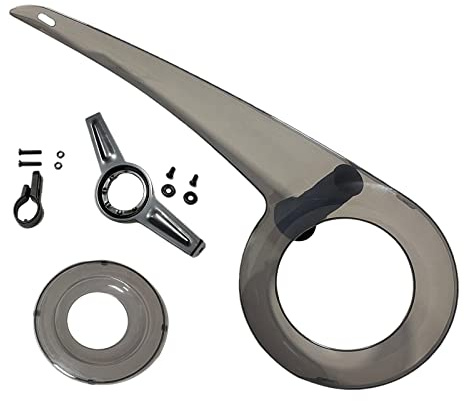 Universal Bike Chain Guard Protector 32T 34T 36T 38T Easy to Install Bike Chain Protector Bike Chain Guard Cover for Bike Road (Clearly Black Whole Set)