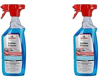 Scheiben-Entfroster 750ml Sprühflasche, Scheiben-Enteiser-Spray, Pumpzerstäuber, wirksam bis -55° C, verhindert Wiedervereisung (Packung mit 2)